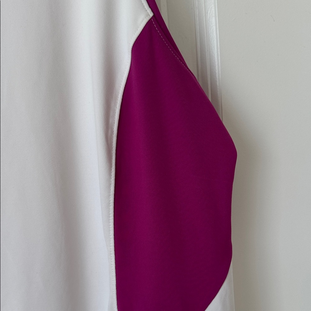 Lady Hagen Sleeveless Golf Polo Shirt - XL - White with Deep Pink - Picture 4 of 6